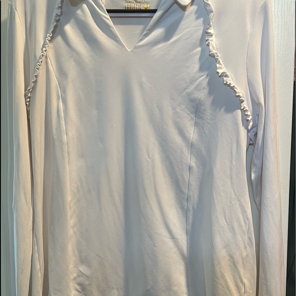 Lilly Pulitzer Size XL White Long Sleeved Shirt Worn Once